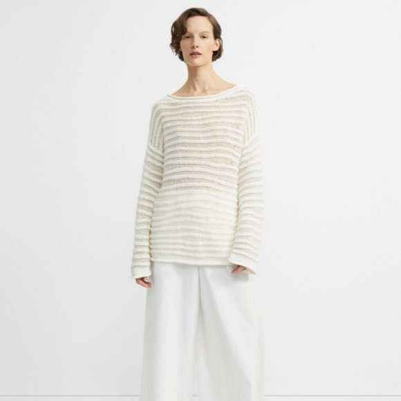 Theory Sweaters - Theory White Sughero Links Links Pro Sweater